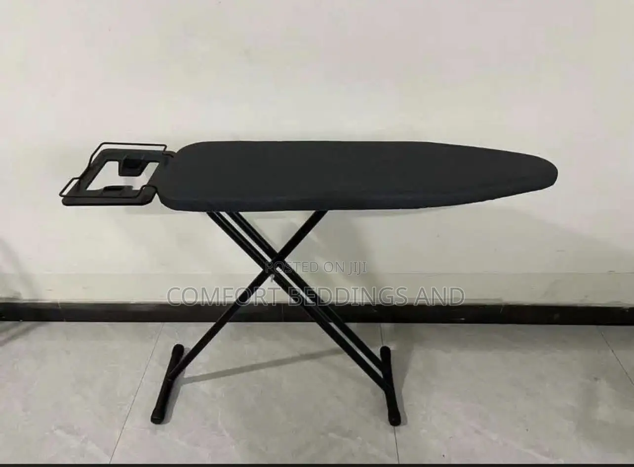 Metallic Ironing Board With Iron Rest