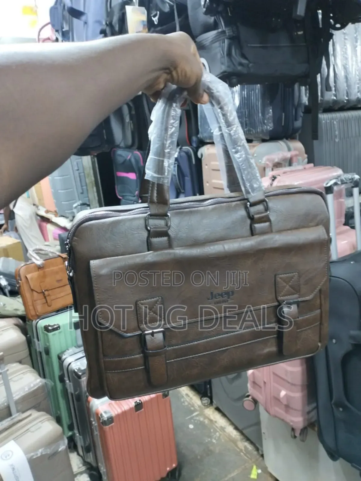 Jeep Buluo Document Bag Custom Leather Laptop Bag