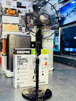 Geepas Stand Fan With Remote Control -black