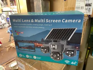 High-Coverage Solar Security Camera With Multiple Lenses