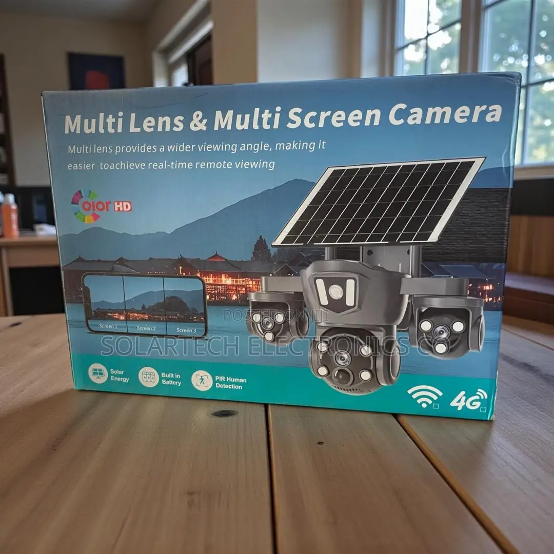All-Weather Multi-Lens Solar Camera With Live Screens