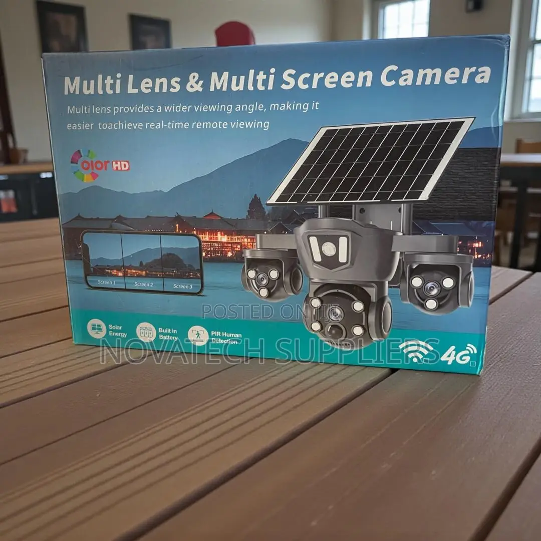 All-in-One Multi-Lens Solar CCTV With Real-Time Screens