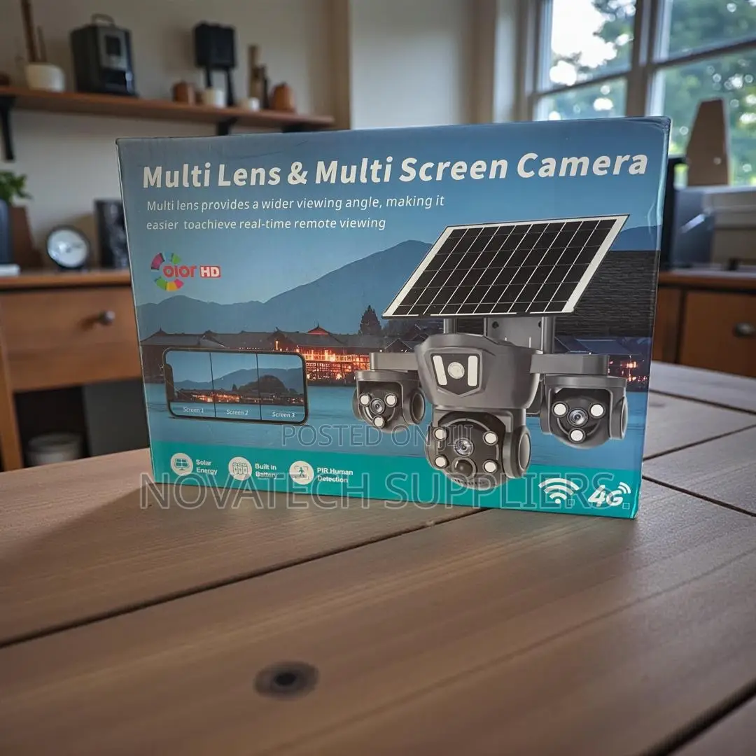 360° Coverage Solar Camera With Triple Lens