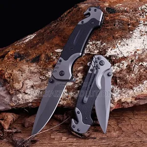 3-in-1 Survival Pocket Knife With Glass Breaker And Belt Cutter