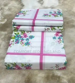 Flowered Cotton Bedsheets 5*6