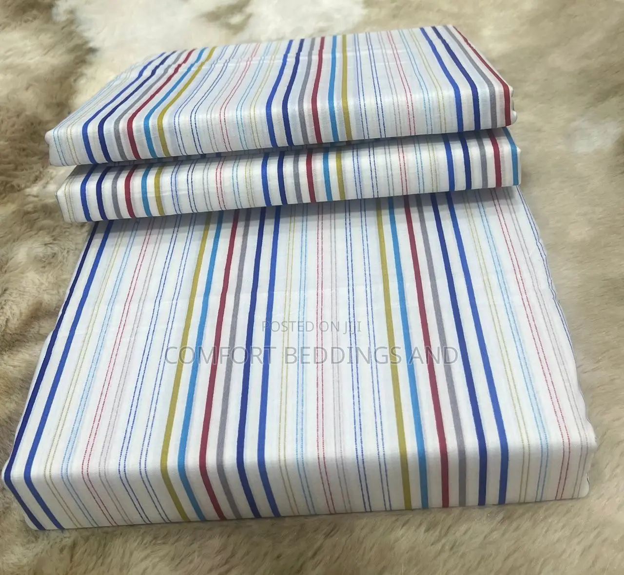 Stripped Cotton Bedsheets 5*6