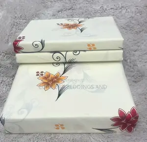 Flowered Cotton Bedsheets Cream 5*6
