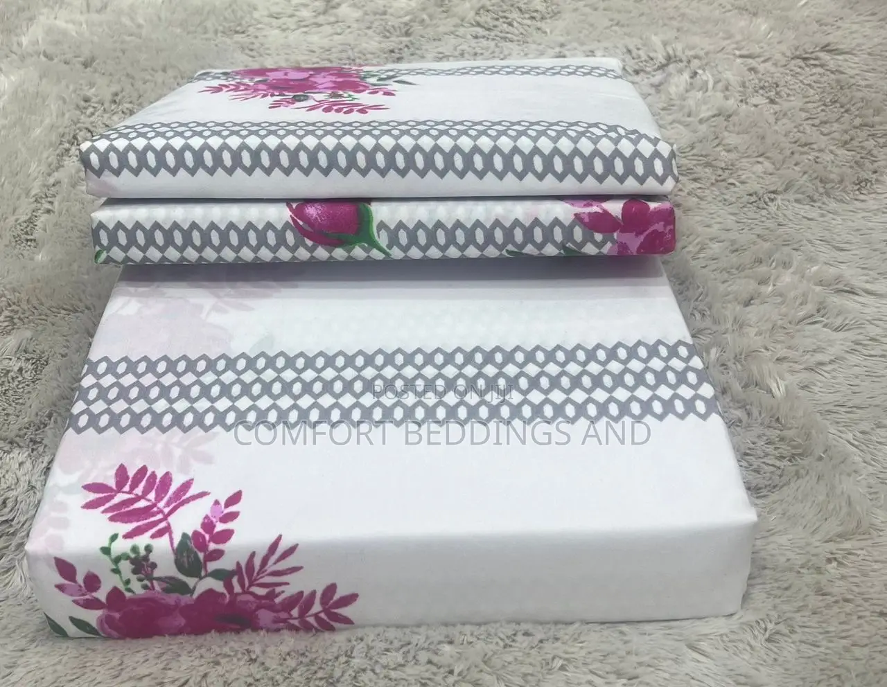Flowered Cotton Bedsheets 5*6