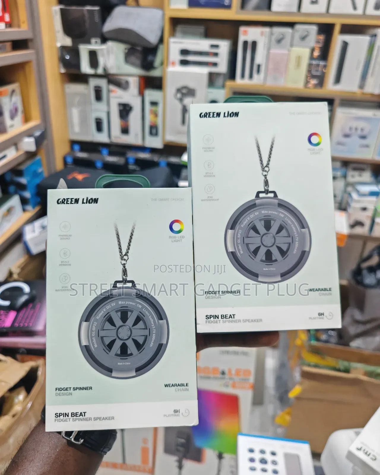 Green Lion Spin Beat Necklace Bluetooth Speaker