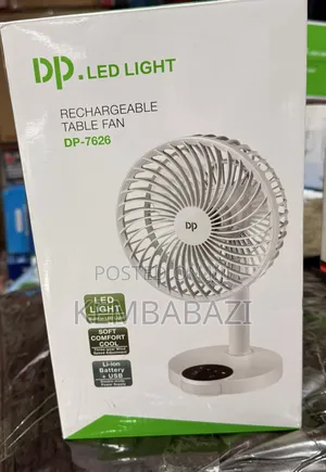 Dp-7626 Rechargeable Table Fan With an Led Light