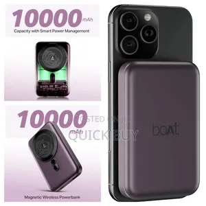Boat Pb331 Magnacharge 10000mah Magnetic Wireless Powerbank.
