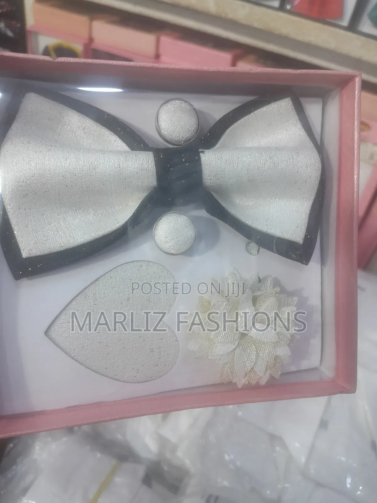 White and Black Bowtie