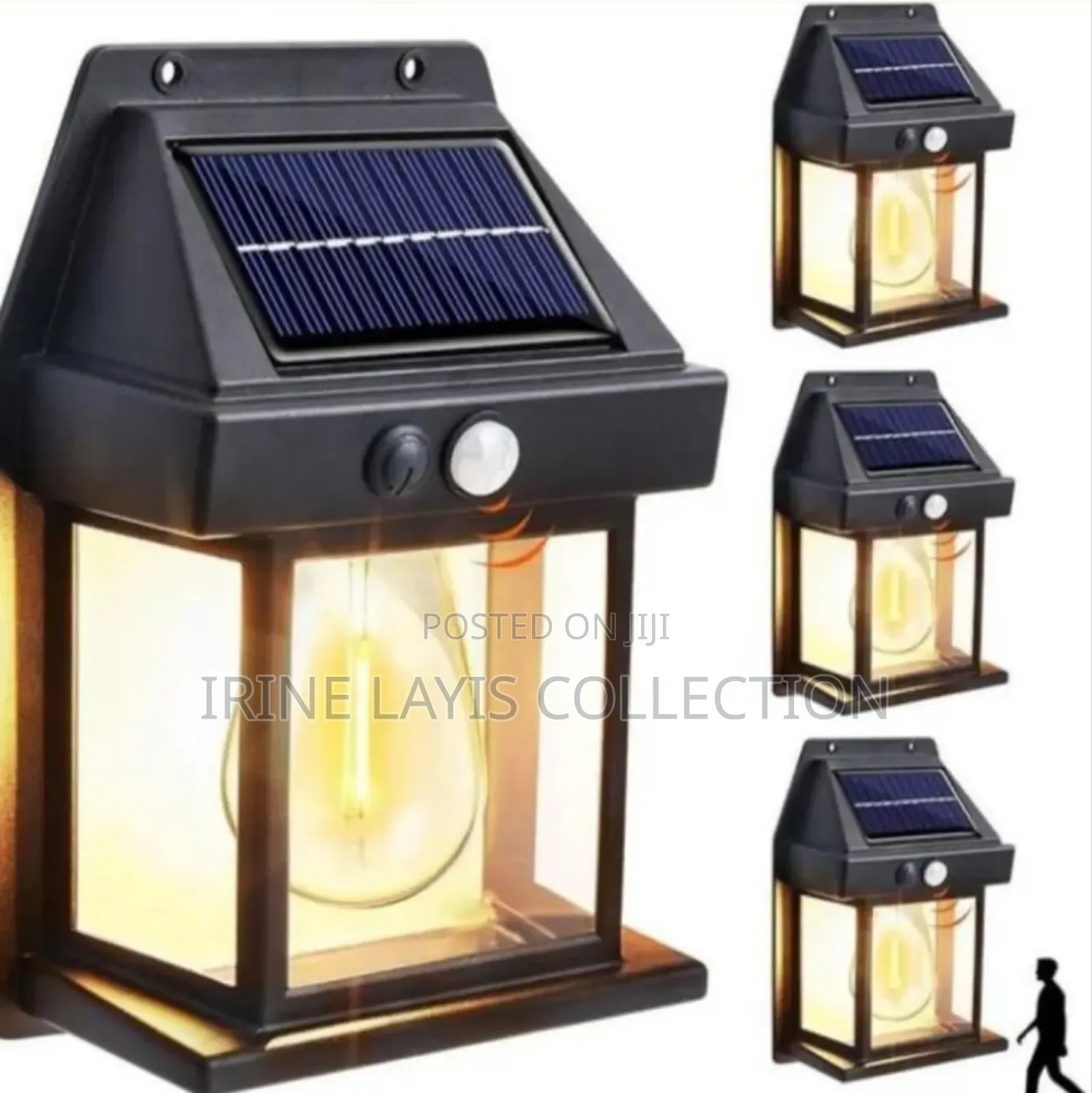 Outdoor Solar Wall Light With a Motion Sensor.