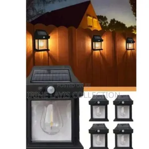 Outdoor Solar Wall Light With a Motion Sensor.
