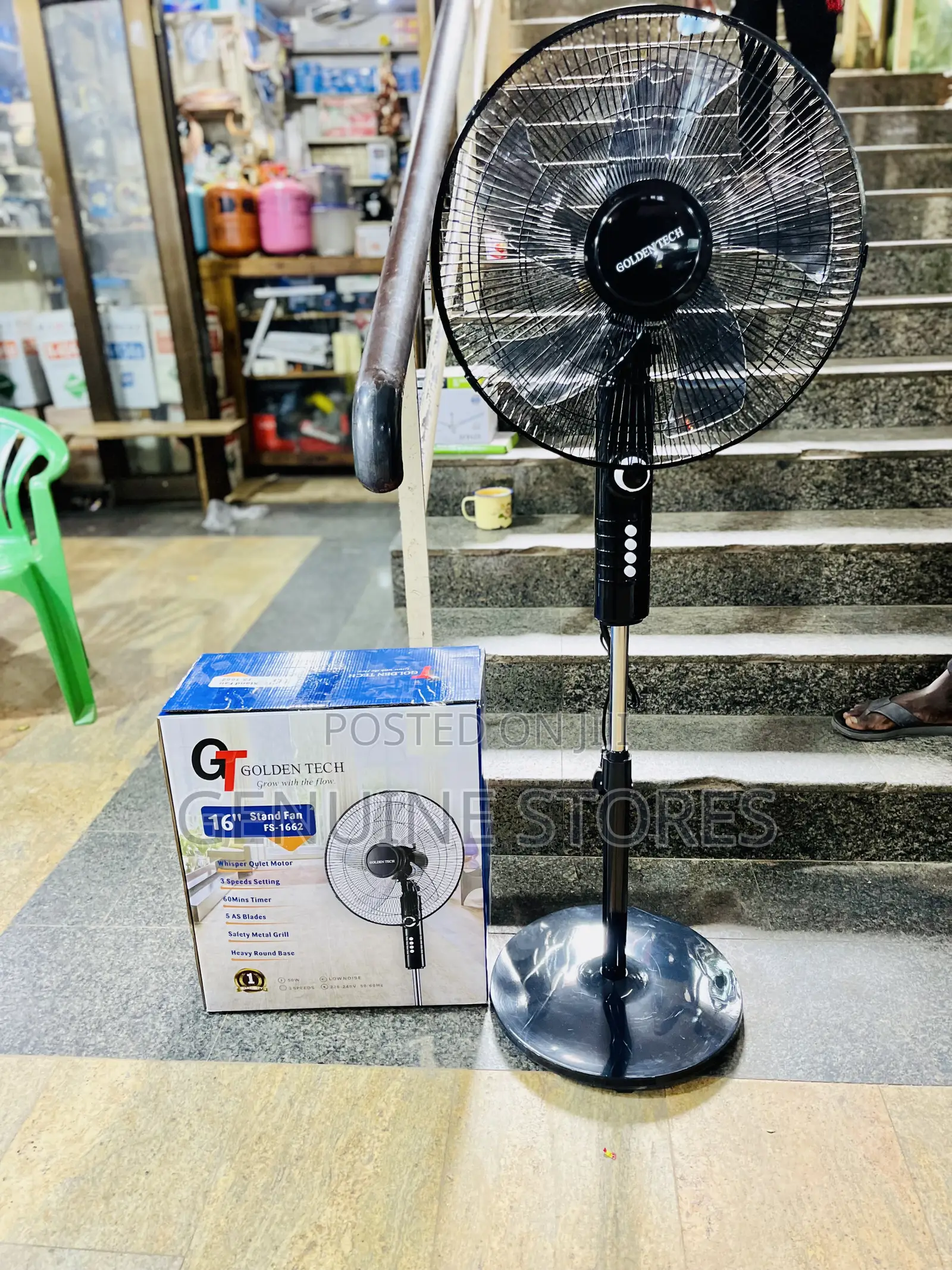 Stand Fan in Black Color