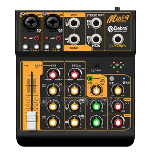 Unique D Debra Audio Mini4 Portable 4-Channel Dj Mixer Console