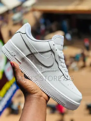 Nike Air Force 1 Plain Black and White Plain