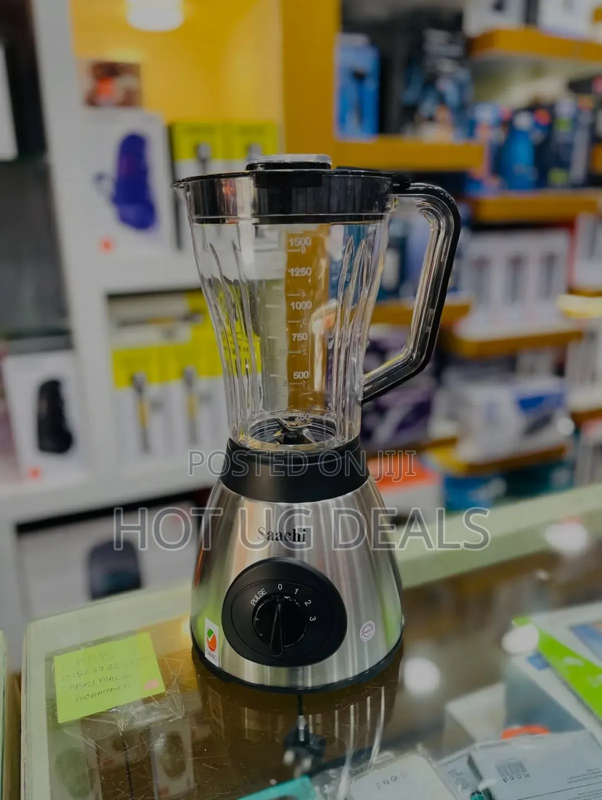 Saachi 3 In 1 Electric Blender With Plastic Jar Stainless Jar And Mill