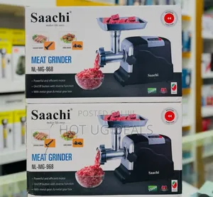 Saachi Meat Grinder With 3 Metal Cutting Plates For Sausages Kibbeh