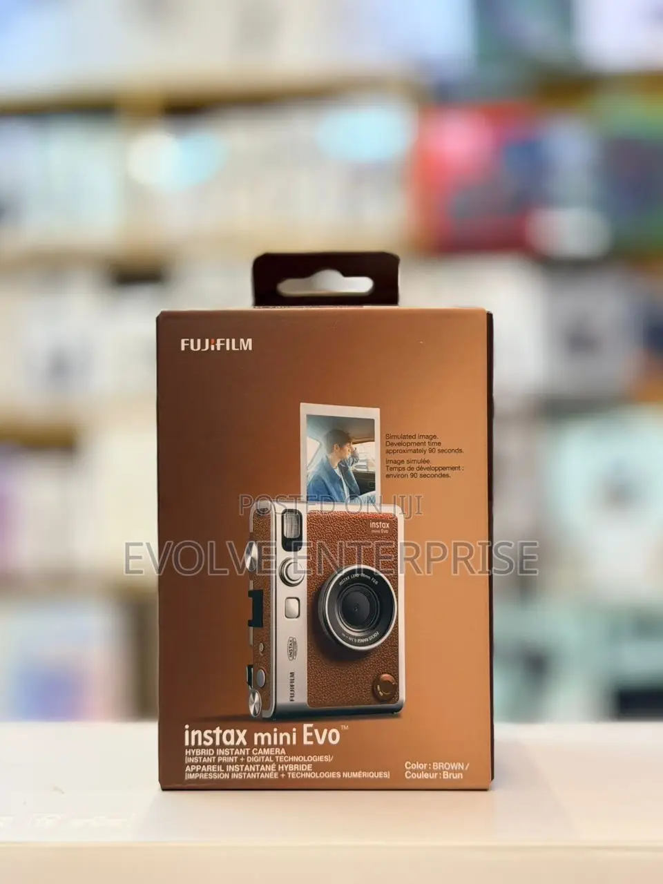 Fujifilm Instax Mini Evo Instant Camera - Brown