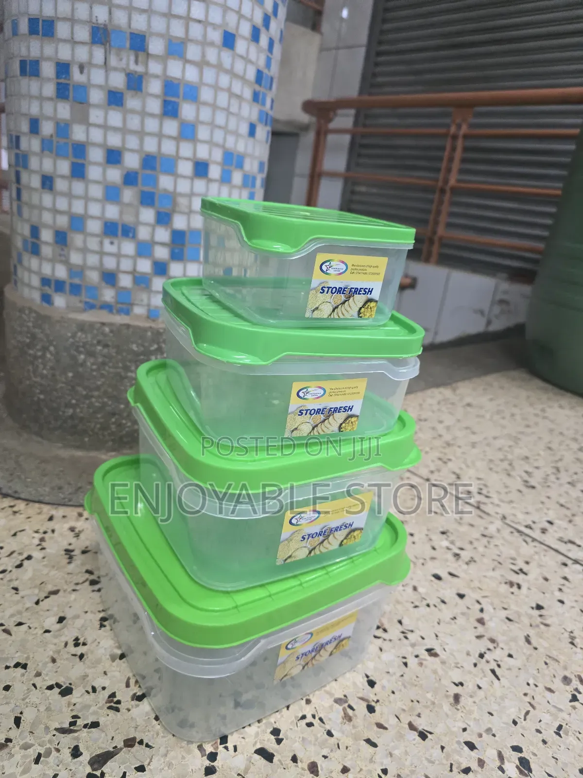 Plastic Storage Containers Storage Containers 4pcs [Fridge Kitchen]