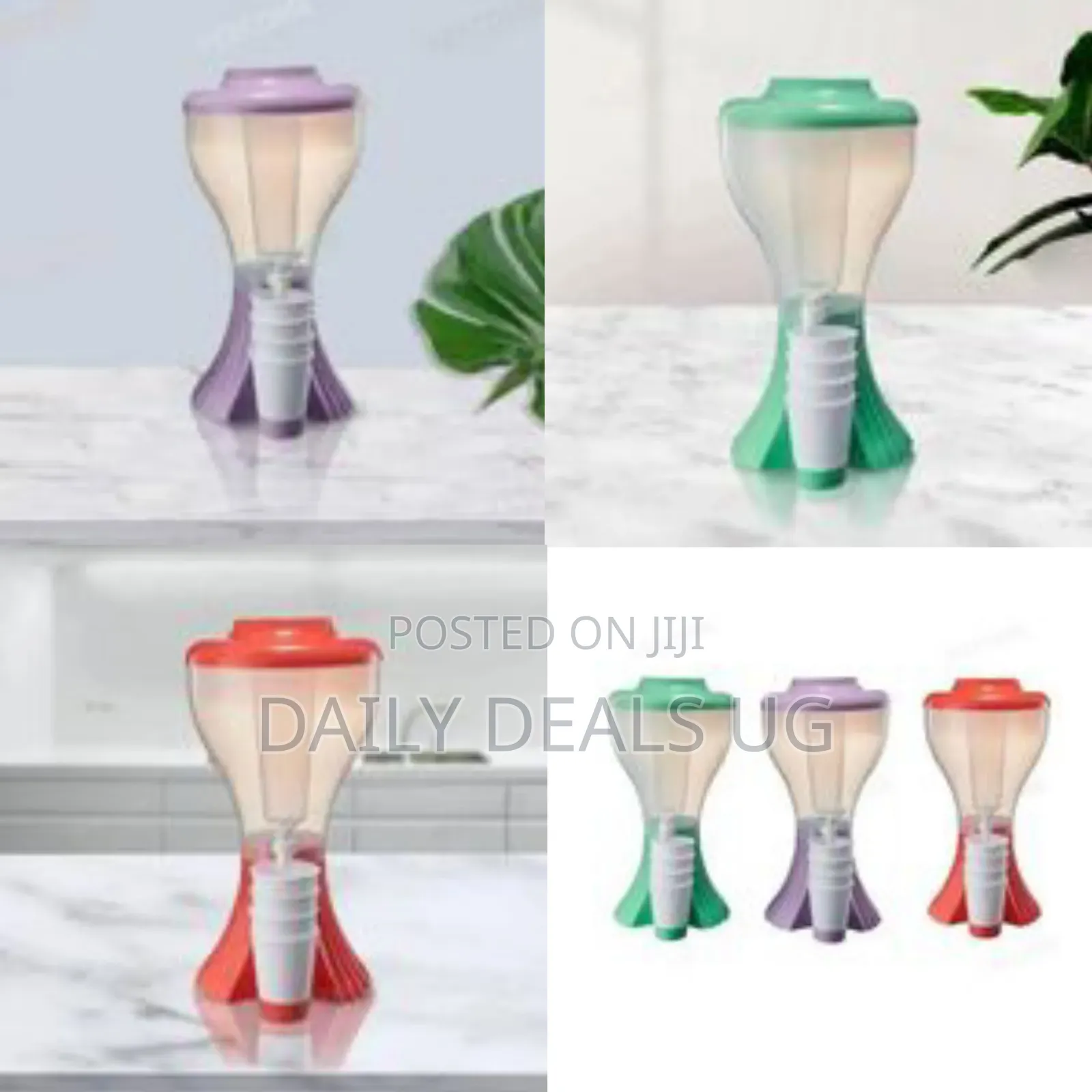 Stylish Beverage Dispenser With Integrated Cooling Chamber and Cup
