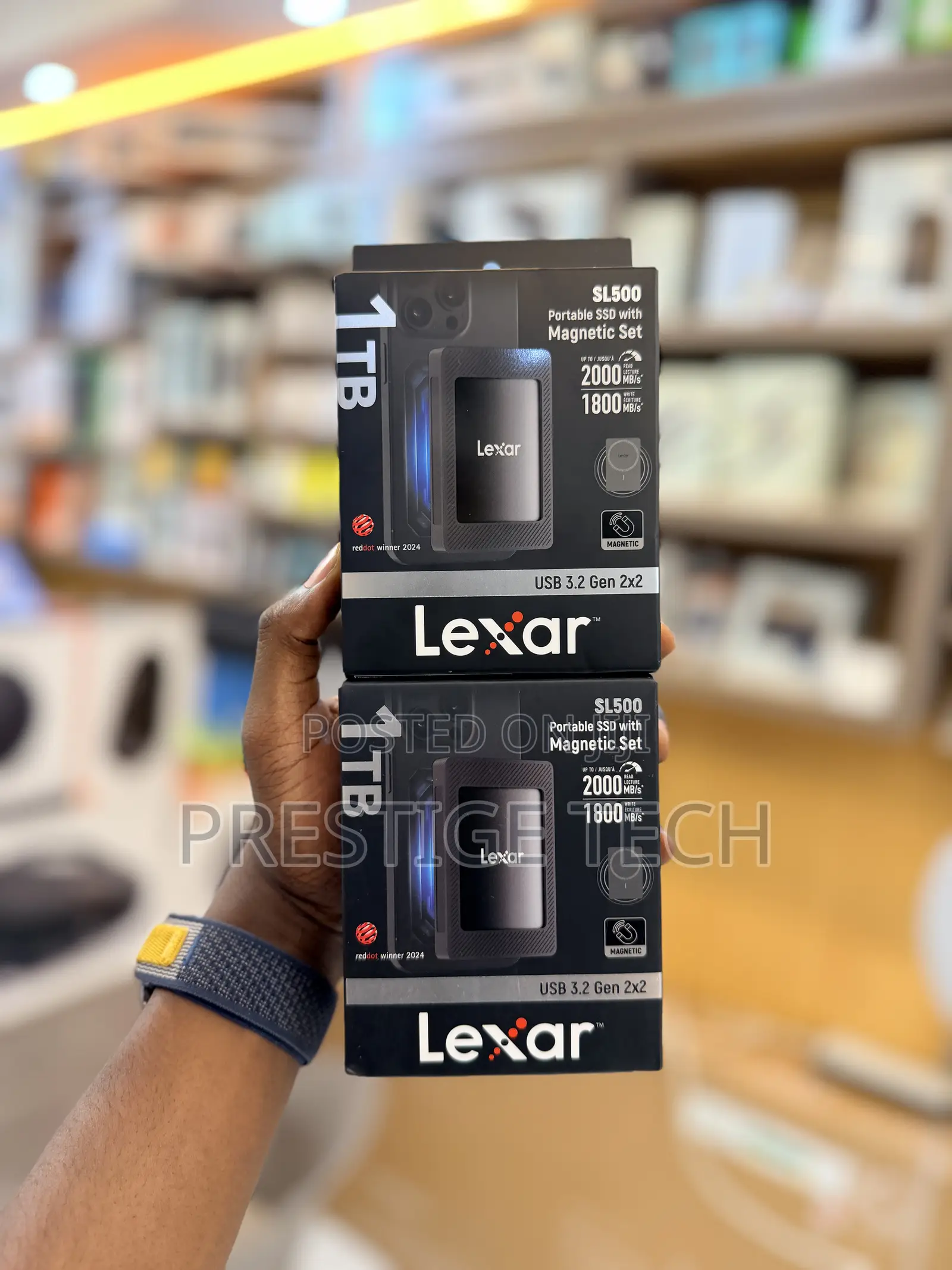 Lexar 1tb Sl500 Portable SSD Magnetic Set Up to 2000mb/S, External SSD