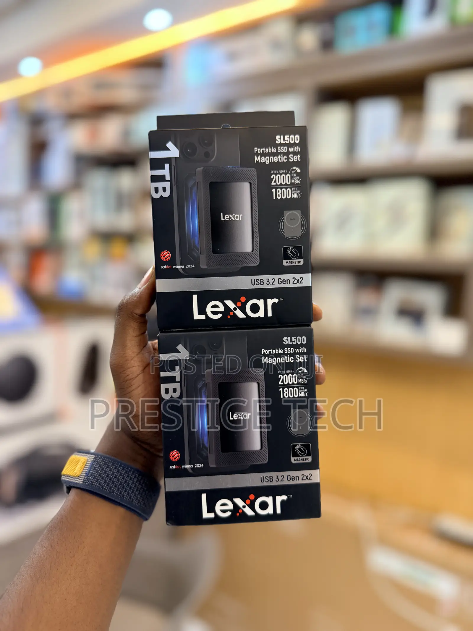 Lexar 1tb Sl500 Portable SSD Magnetic Set Up to 2000mb/S, External SSD