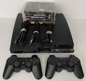 Sony Playstation 3 Slim 250gb Console With 2 Controllers 15 Games