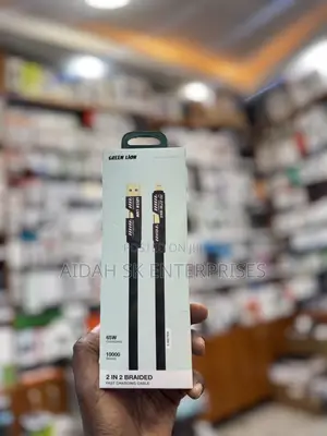 Green Lion 2-in-2 Braided Fast Charging Cable.
