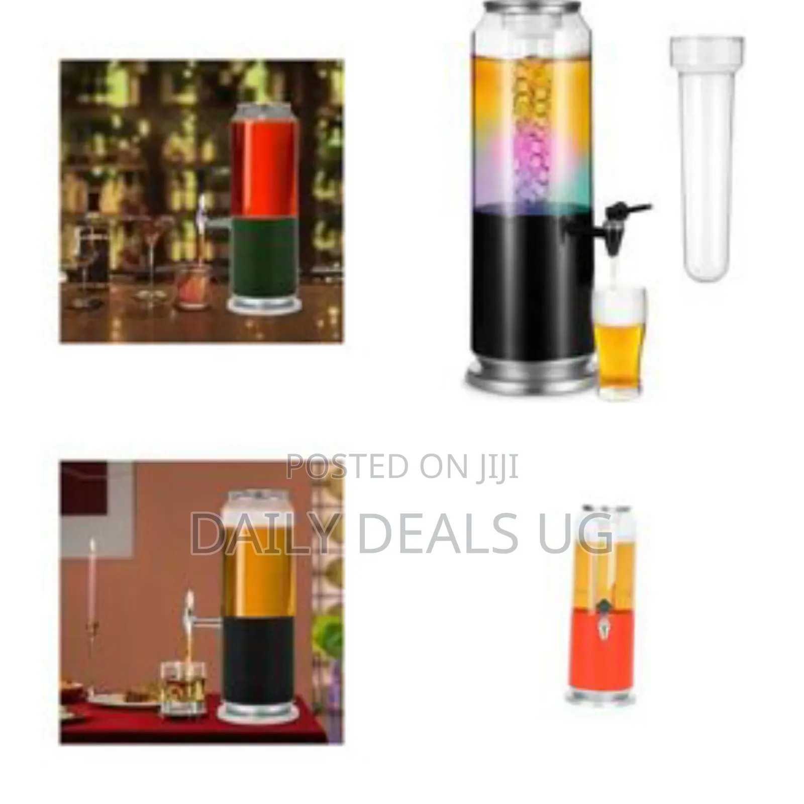 Novelty Beverage Dispenser in Giant Can Design With Tap, 3l-Multicolor