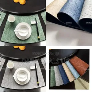 Elegant Floral Embossed Table Placemats (Set 0f 6) - Multicolor