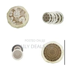 Set of 4 Boho-Chic Fringed Round Placemats