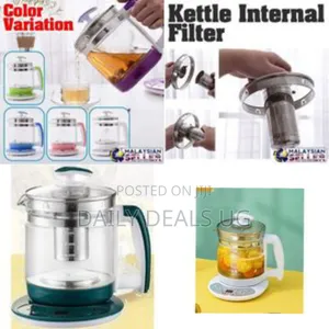 Multi-Functional Electric Glass Health Pot and Tea Kettle - Multicolor