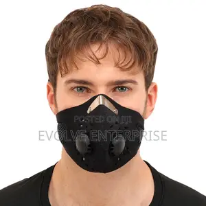 Half-Face Windproof Face Mask - Black