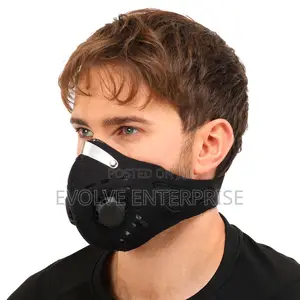 Half-Face Windproof Face Mask - Black