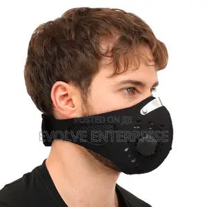 Half-Face Windproof Face Mask - Black