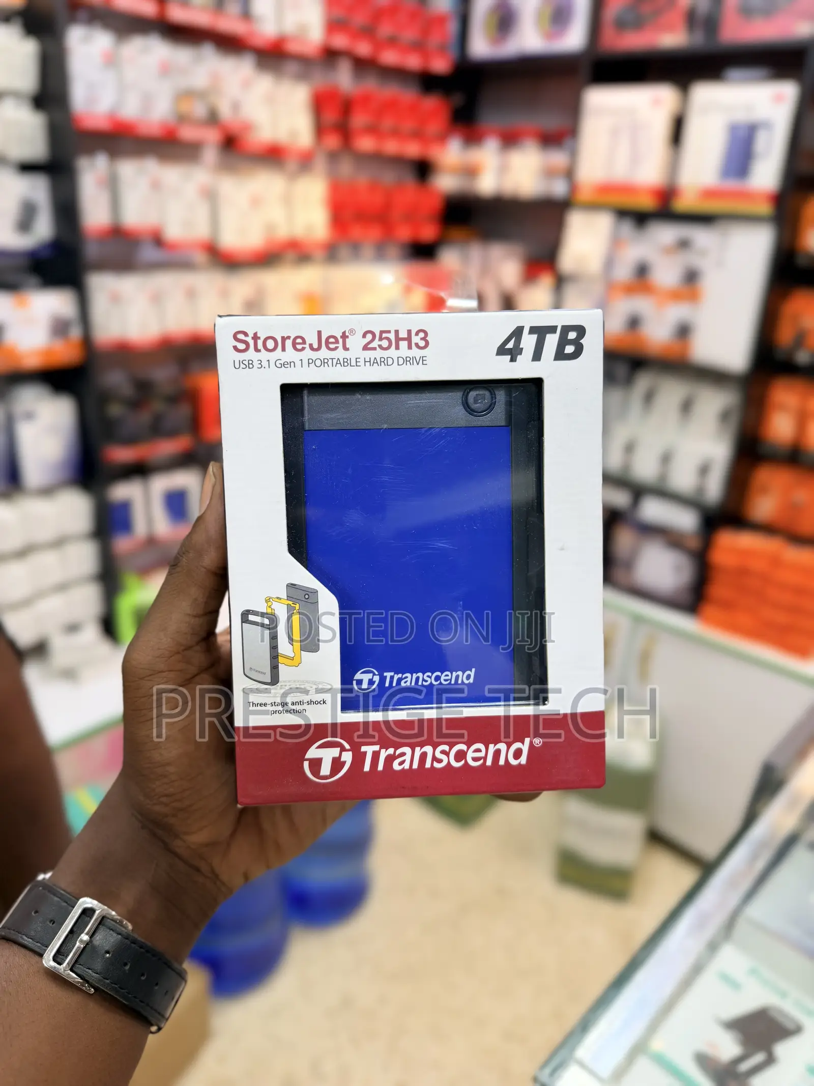 Transcend 4tb Hdd Storejet 25h3 Usb 3.1 Portable Hard Drive