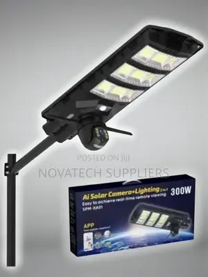 300w Solar Surveillance Camera With Led Light Mega Combo