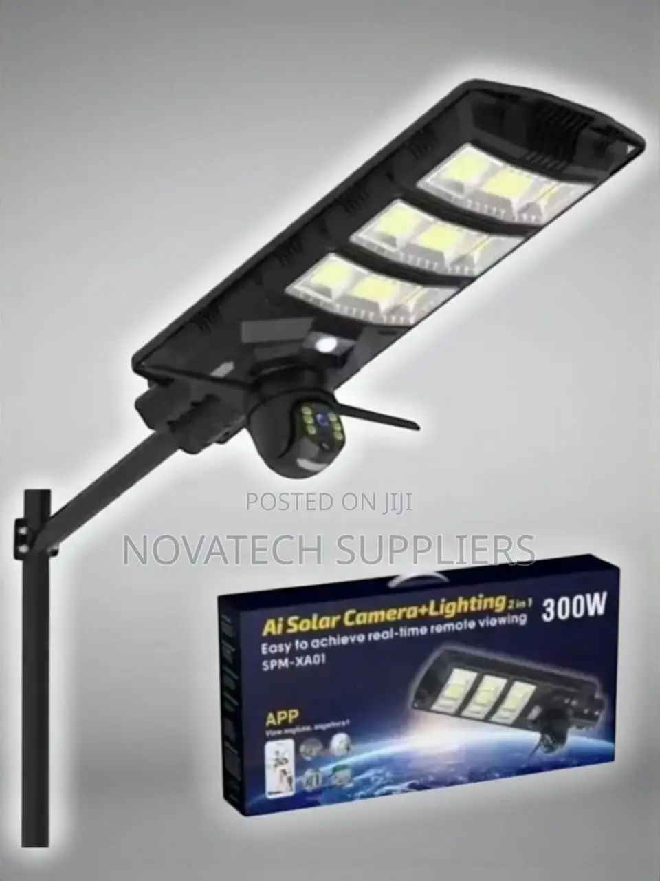300w Solar Surveillance Camera With Led Light Mega Combo