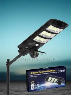 300w Solar CCTV Camera With Bright Led Light Premium