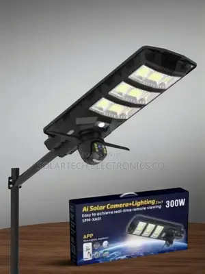 300w Solar CCTV Camera With Bright Led Light