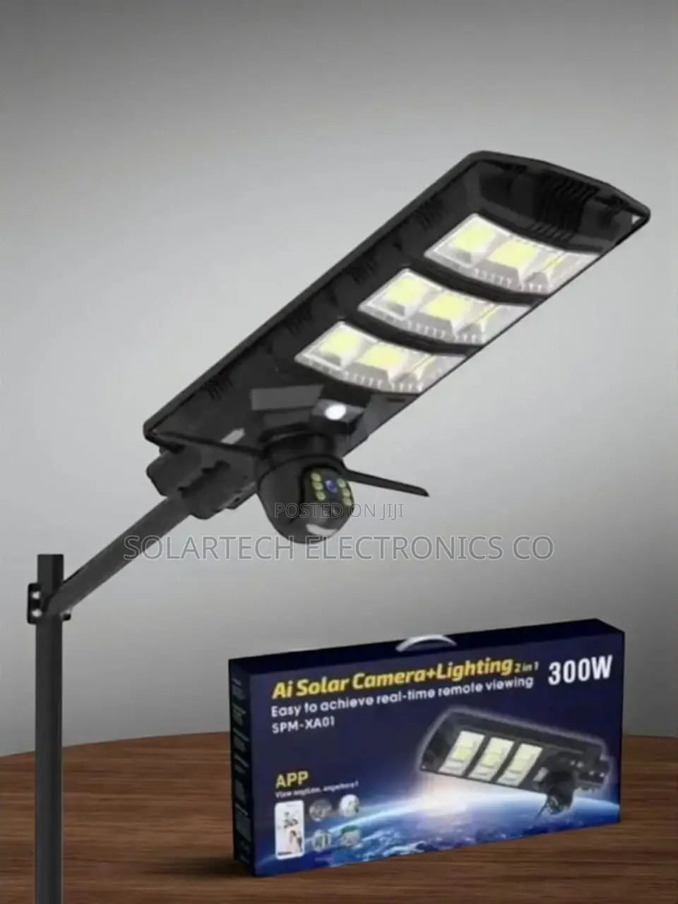 300w Solar CCTV Camera With Bright Led Light