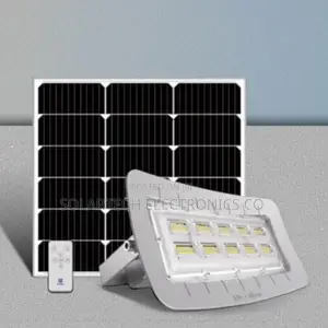 100w Blue Carbon Solar Flood Light With Motion Sensor for Outdoor Use
