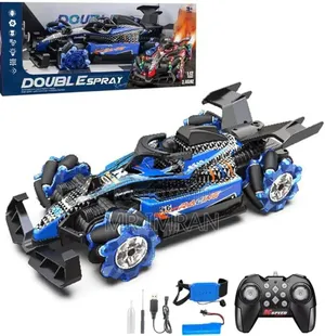 Remote-Control (Rc) Stunt Car With a Double Spray Effect.