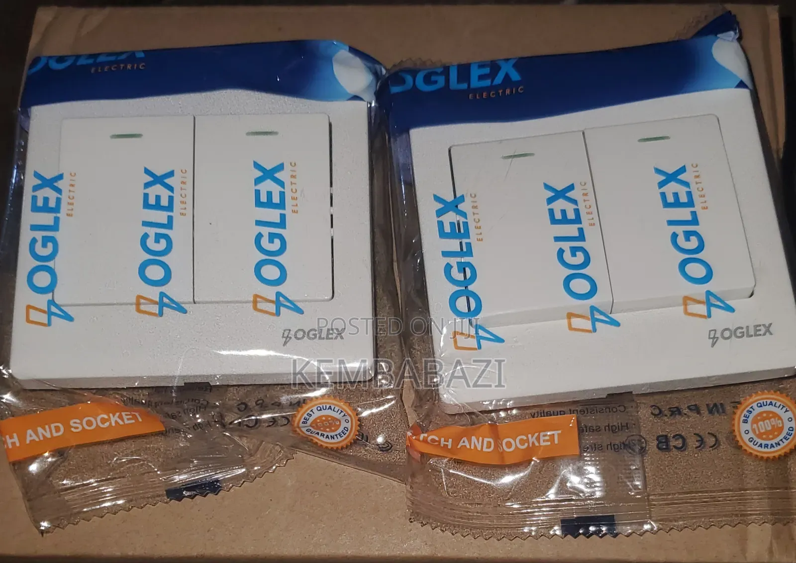 Double Gang Oglex Electric Wall Switch And Socket