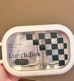 Tedemei Lunch Box. 2 Partitions, With Chopstick Spoon