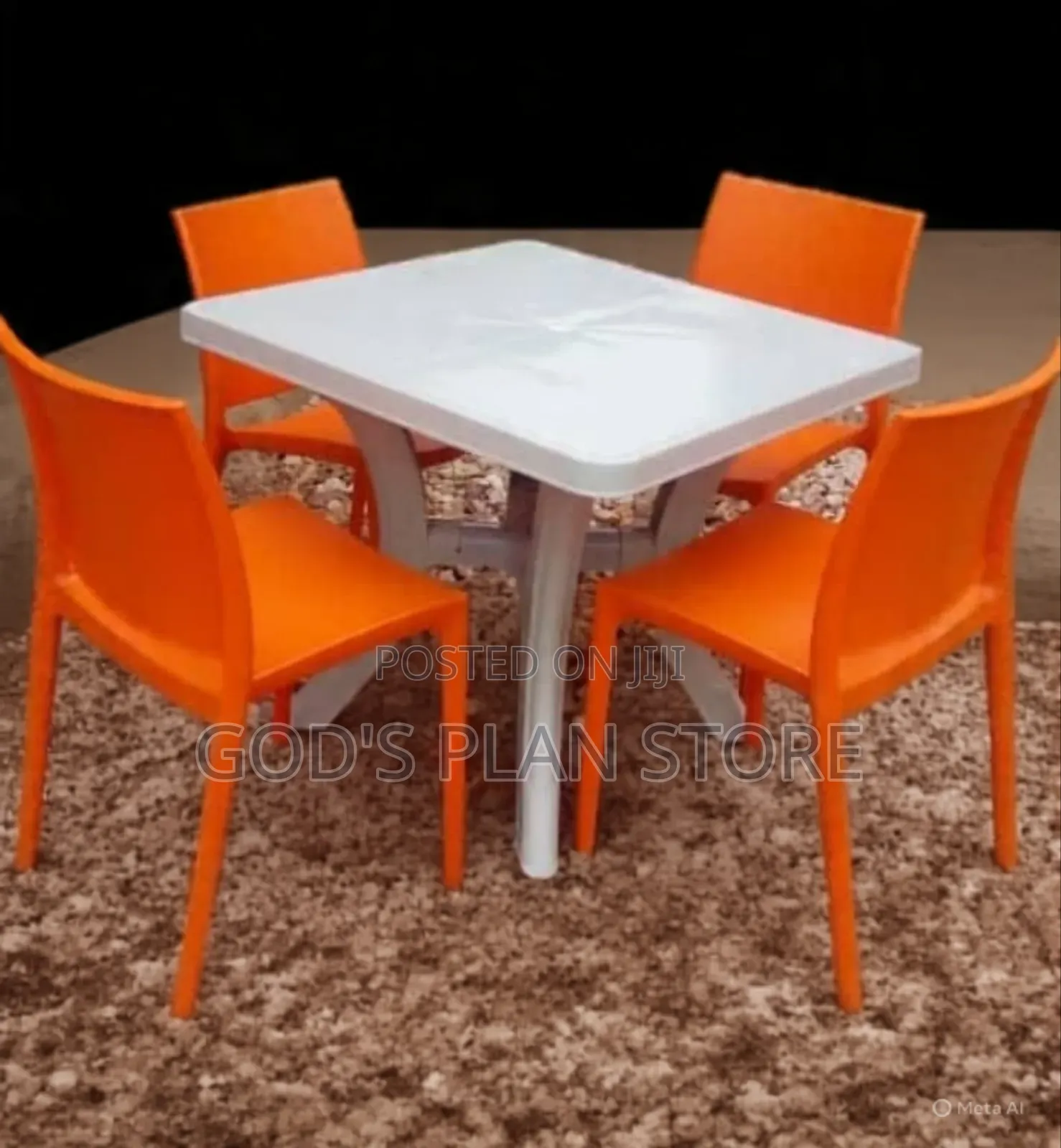 Glowing Table and Chairs Plastic Table and Chairs