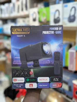 Borrego Smart5 Projector With 2 Game Consoles and Built in 10000 Games