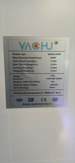 Yachu Solar Panel 200w 12v